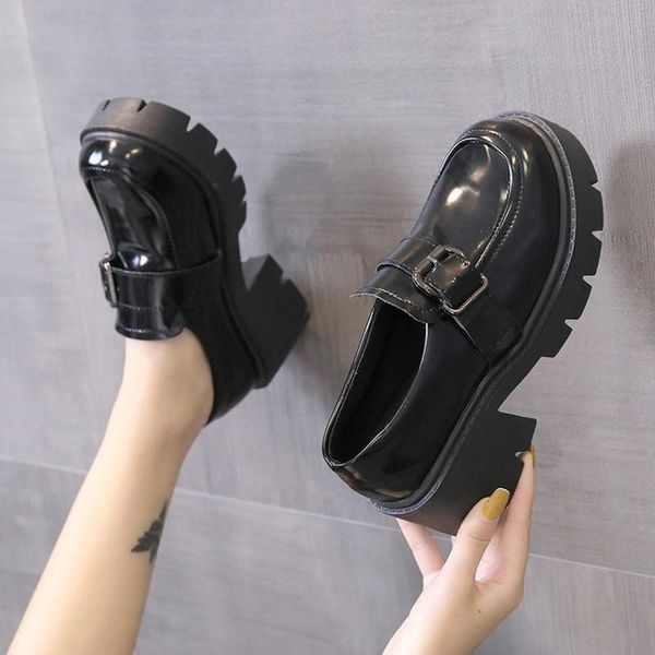 

dress shoes spring autumn black heel leather women's casual fashion