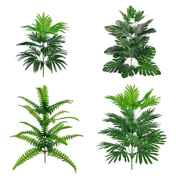 

decorative flowers & wreaths 82cm 24 heads large artificial plants palmree green plastic monstera ground fake coconut tree living room el of