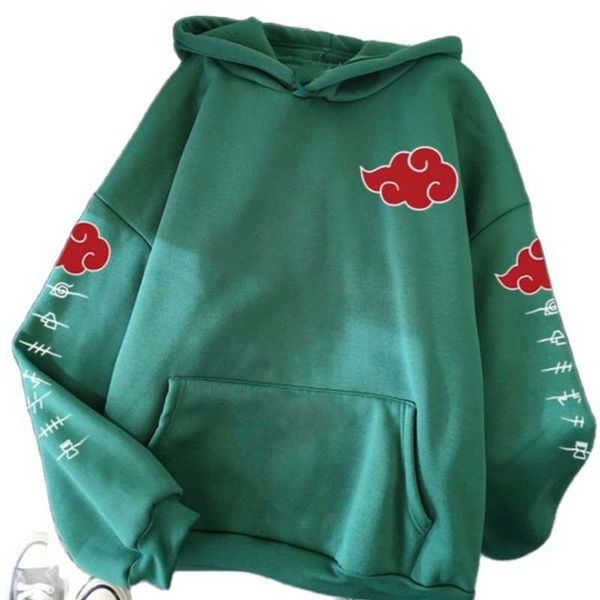 

men's hoodies & sweatshirts akatsuki cloud winter women thick hoodie fleece long sleeve sweatshirt hip hop pocket cosply clothes, Black
