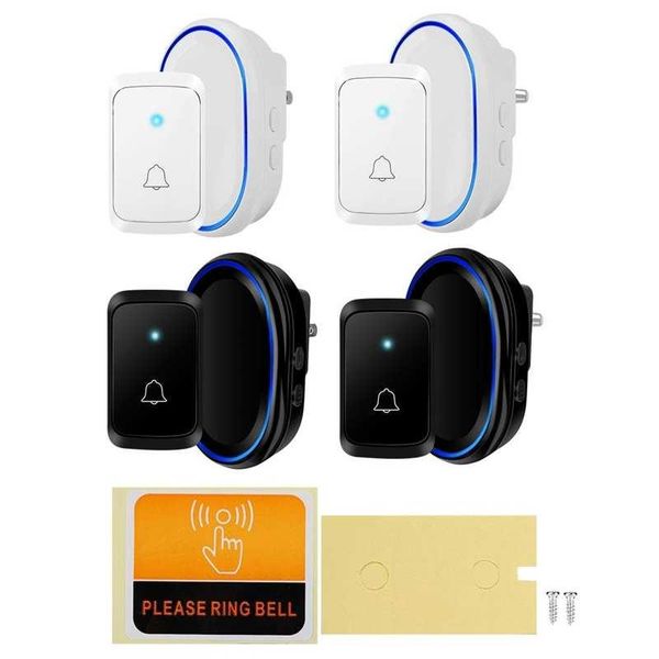 

waterproof smart digital wireless led doorbell kit home door bell 58 ringtones 4 volume levels doorbells