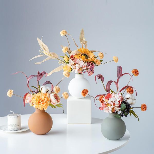 

vases modern ceramic vase simulation dried flower arrangement home livingroom table furnishings crafts store cafe accessories decor