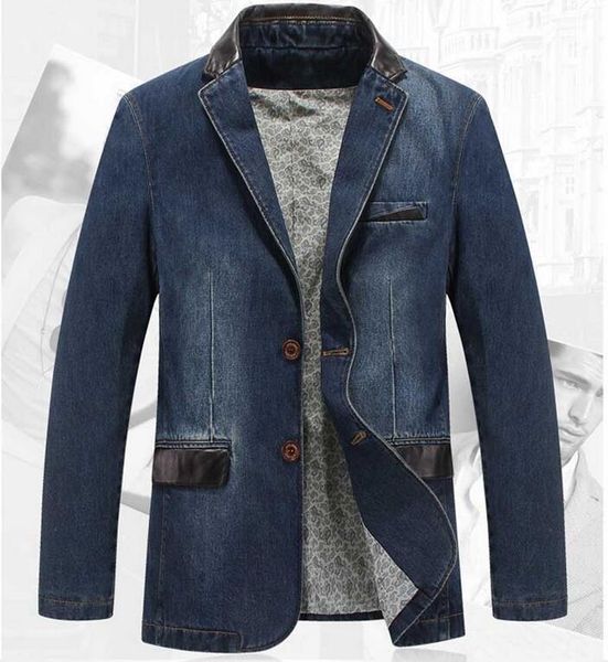 

new fashion clothing jeans jacket men denim blazer suit jacket cotton blue blazers vintage coat jacketes big size m-4xl, Black;brown
