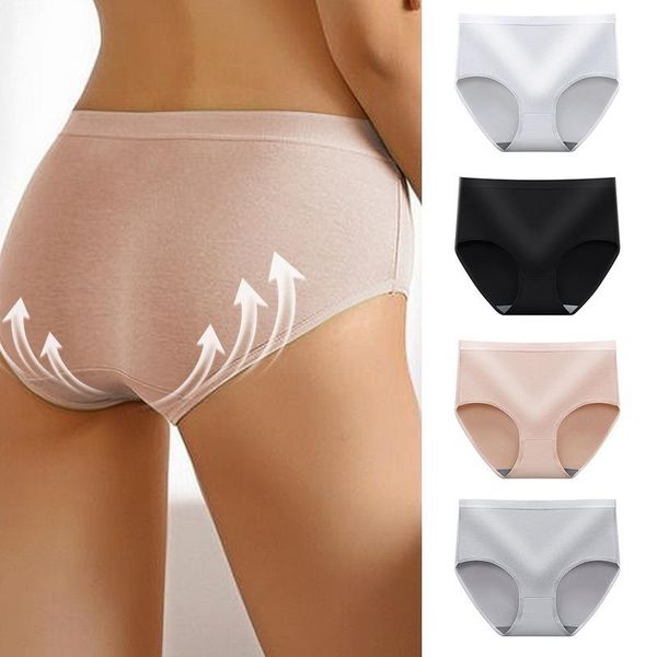 

women's panties women plus size lingeries student mid-waist girl cute ladies breathable cotton underwear briefs, Black;pink