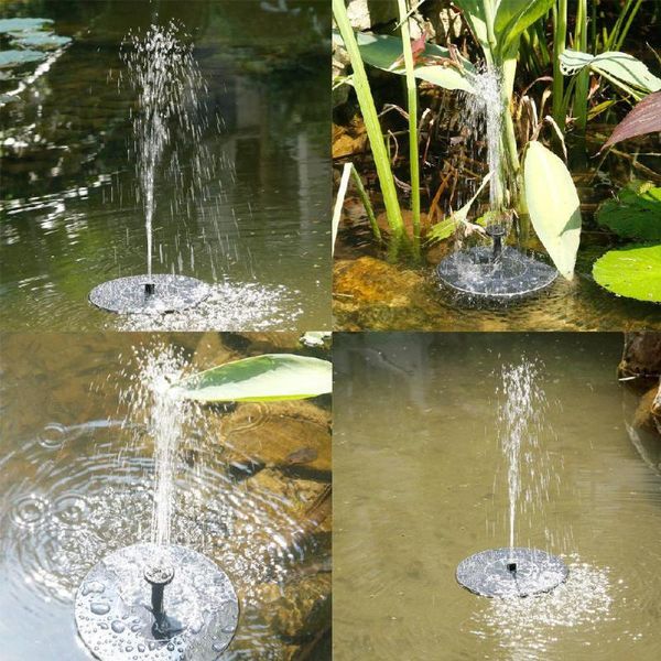 

solar fountain with led light power storage function floating for garden yard pool decorations