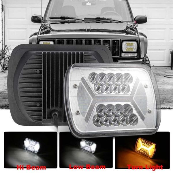 

car headlights 1pcs 5x7 "/ 7x6" led sealed beam headlamp with 500w high low h6054 6054 headlight lights