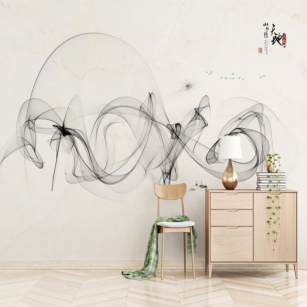 

wallpapers custom wallpaper 3d po mural chinese ink lotus jewel simple embossed background wall paper decorative painting