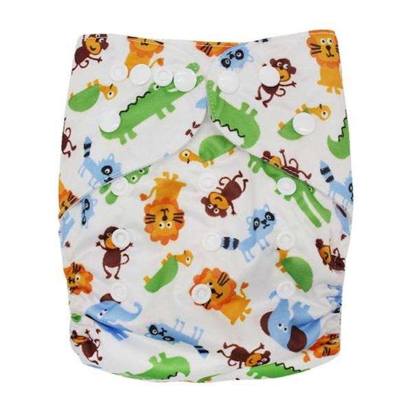 

patpat reusable washable adjustable cartoon animal print cloth diaper diapers