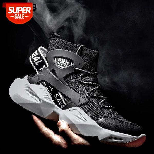

breathable men sneakers youth male shoes white black high sneakers men casual shoes socks footwear #849i