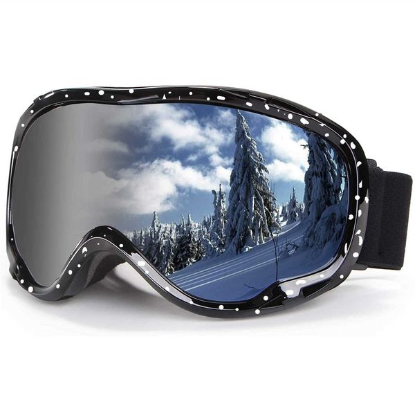 

ski large spherical glass, snow goggl, keka myopia glass / hx20 double-layer anti fog, White;black