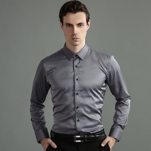 

men's dress shirts long sleeve stretch cotton white red blue black for men slim fit camisa social business blouse man, White;black