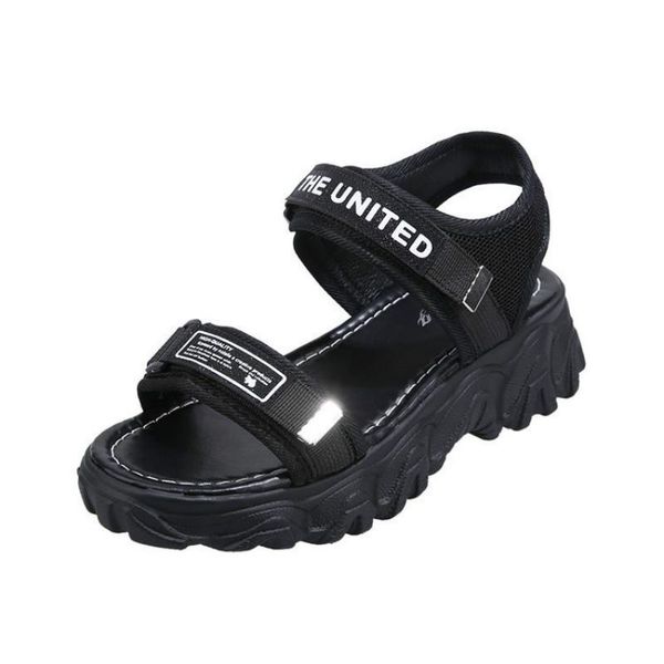 

casual women sandals mesh breathable comfort shopping ladies walking shoes woman summer platform sandal, Black