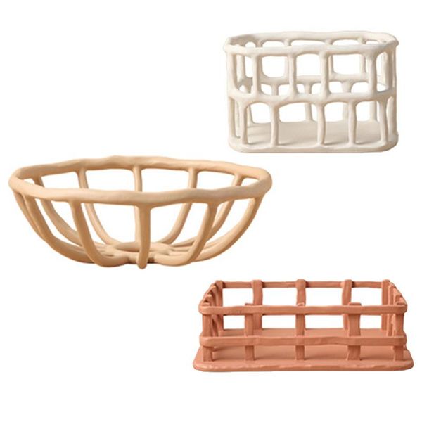

dishes & plates nordic resin hollow fruit tray home living room porch deskplate snack candy bowl furnishings crafts