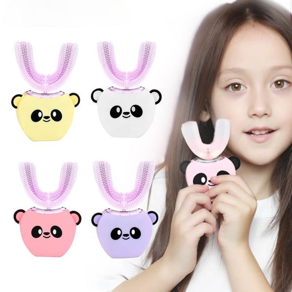 

smart u 360 degrees kids sonic electric toothbrush music silicon automatic ultrasonic teeth tooth brush cartoon pattern children
