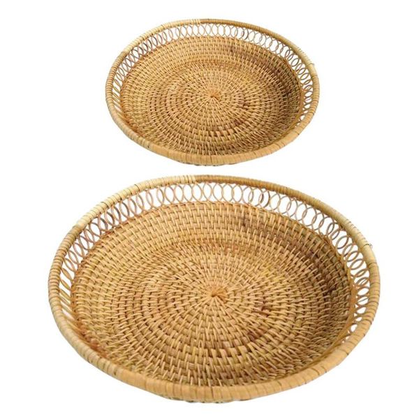 

storage baskets wicker basket handmade willow hand-woven straw rattan home fruit candy