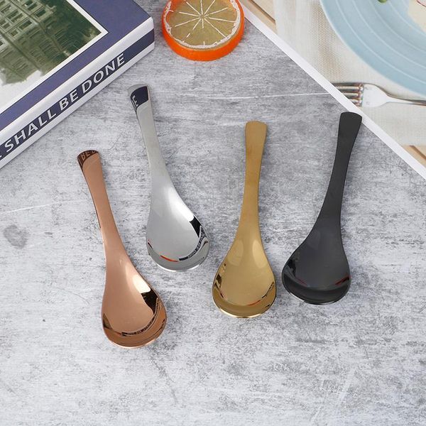 

spoons 1pc 304 stainless steel spoon large gold rice soup kids ice cream dessert kitchen dinner tableware 3 sizes