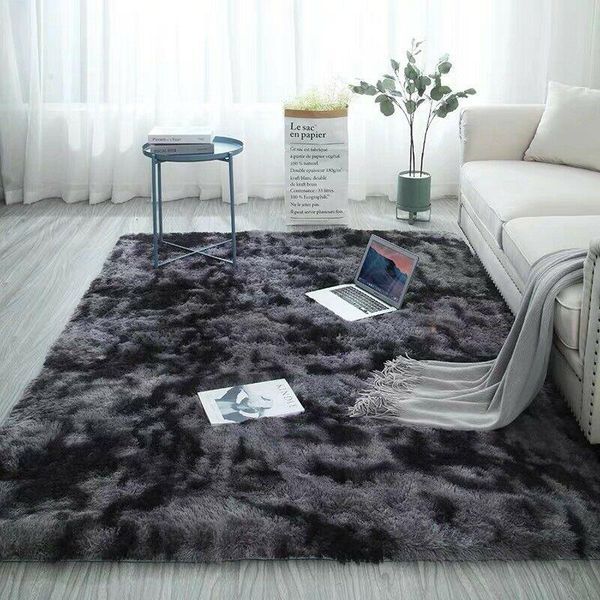 

carpets long plush modern home decor living room bedroom fluffy rugs rectangular furry floor mats pink grey 230x160cm