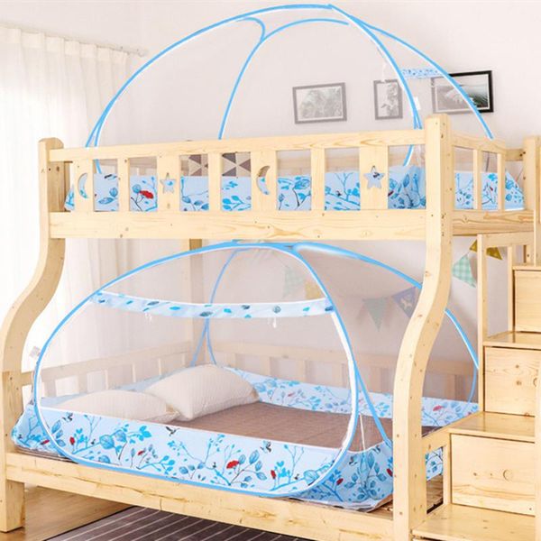 

mosquito net summer cartoon children bunk bed encryption mesh tent canopy students dormistory yurt nets folding 1pc