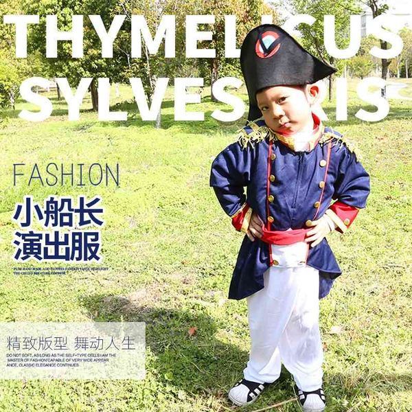 

61 costumes halloween jack captain children stage pirate costumes, Black;red