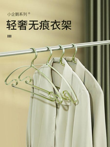 

hangers & racks 10pcs/lot metal shirt suit clothes for coat pants heavy duty skid resistant aluminum alloy hanger