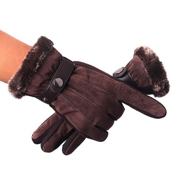 

ski gloves men women winter touch screen outdoor skiing no wind waterproof full finger leather thick snow cycling