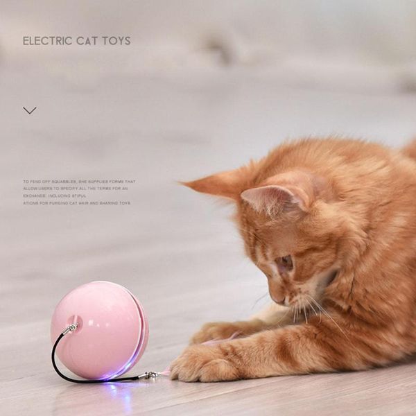 

cat toys led teaser ball with replacement head electric for pet
