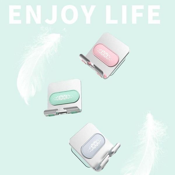 

wall-mounted mobile phone holder rotatable wall adhesive multifunctional hook hanging bracket portable w8o6 cell mounts & holders
