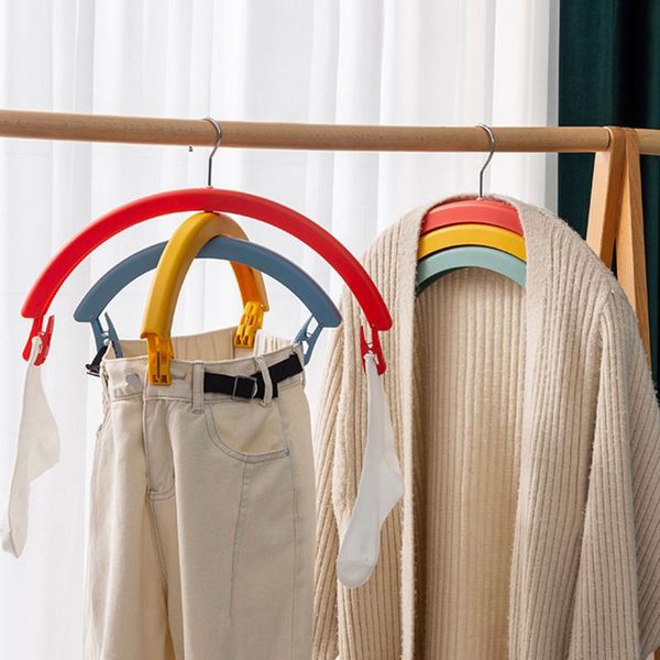 

hangers & racks rainbow shape three-layer multifunctional rotating clothes hanger anti slip household fping