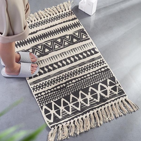 

carpets nordic contracted natural cotton linen door mat bedroom bed mats sitting room tea table