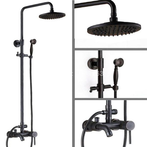 

brass black oil rubbed bronze bathroom rainfall bathtub shower mixer tap faucet single handle wall mounted ars321 sets