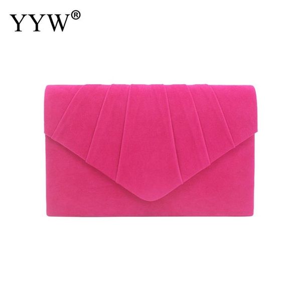 

womens rose red pu leather pleated envelope clutch formal evening bag wedding party dress purse bridal parites prom sac 210823