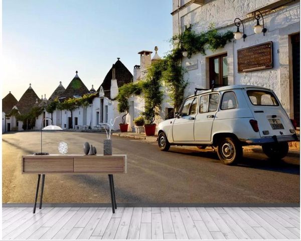

wallpapers custom po 3d wall paper european nostalgic town street castle view background murals wallpaper for walls 3 d