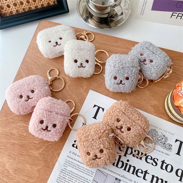 

cases for airpods pro case fluffy cover plush furry fashion cute bunny ear faux fur pc protective c