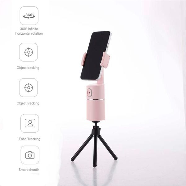 

smart face tracking object selfie stick auto gimbal stabilizer 360 rotation live tripod phone holder for vlog video record monopods