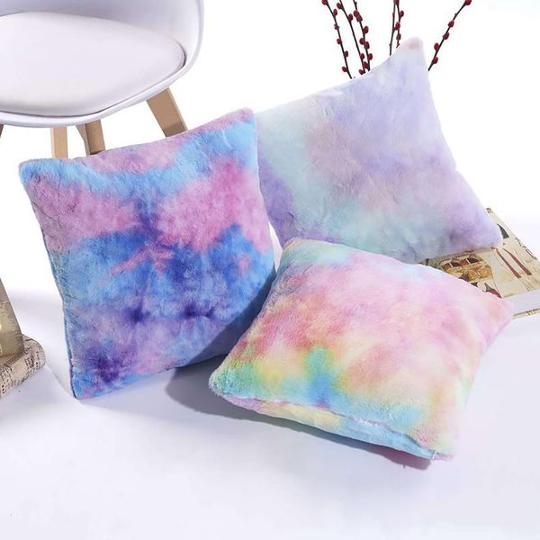 

pillow case 1pc cover for sofa seat tie dye plush creative soft cushion high quality