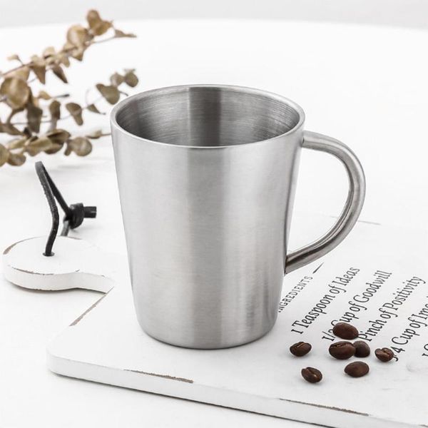 

mugs 1 pcs stainless steel metal beer cup wine cups coffee tumbler tea milk home