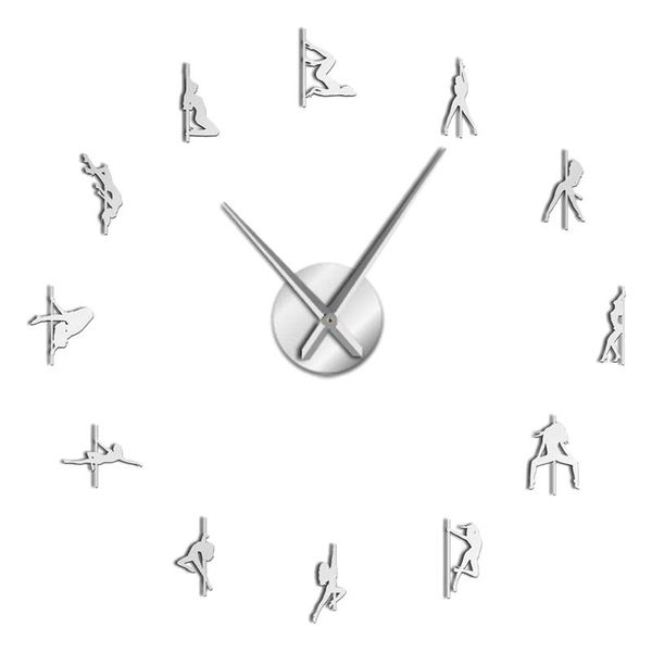 

wall clocks 3d frameless clock stickers diy decoration dance for bedroom living room home decor