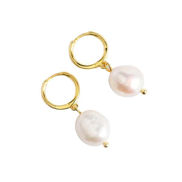 

dangle & chandelier 2021 baroque irregular fresh water pearl pendant fashion earrings 100% s925 pure silver small jewelry women