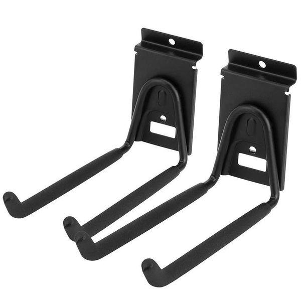 

hooks & rails double hooks, heavy duty garage storage utility tool holder bike hanger organizer for bicycle garden hose ladder and folding c