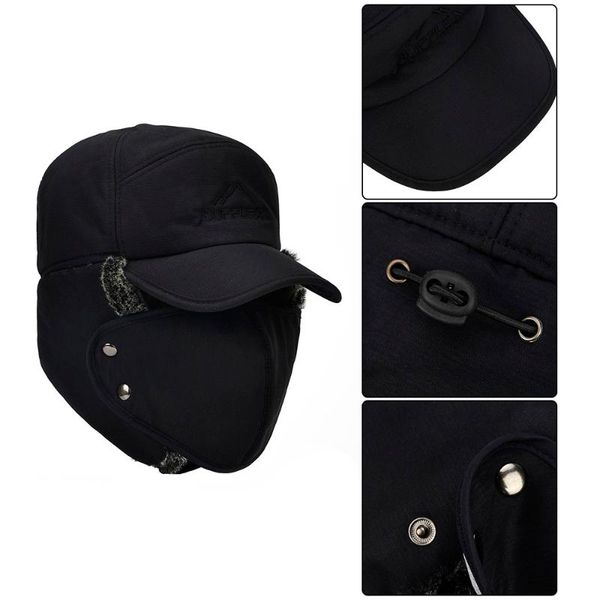 

outdoor hats 1pcs men women bomber faux fur ear flap hat cap winter ski trooper trapper suitable for climbing, Black;white