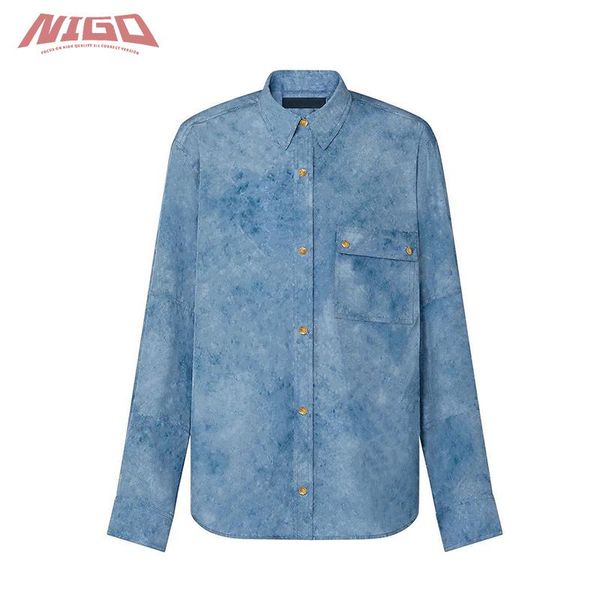 

men's polos nigo  21ss silk long-sleeved shirt #nigo713, White;black