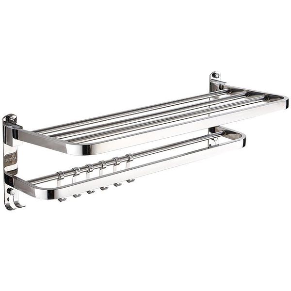 

punch-towel rack bathroom wall-mounted hardware pendant 304 stainless steel folding racks