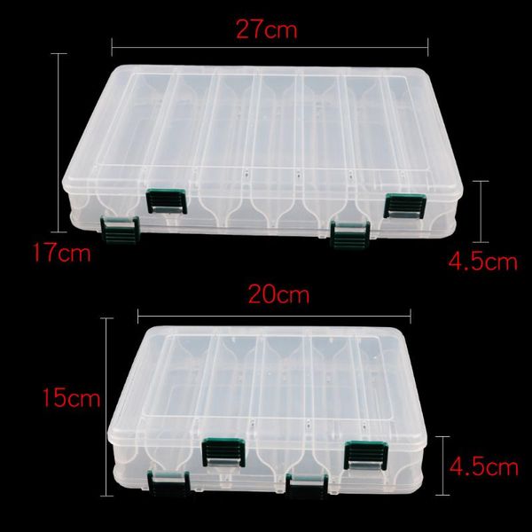 

fishing accessories box for lures double sided plastic bait boxes tackle storage high strength supplies