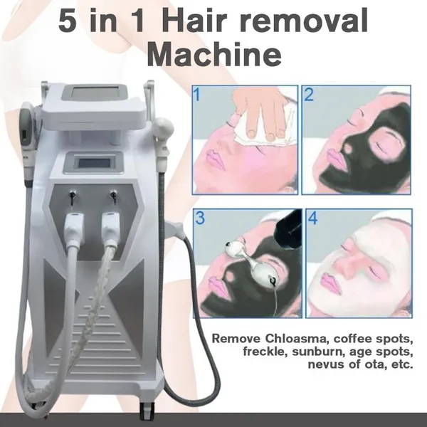 Novo modelo q switch nd yag laser equipamento de remoção de tatuagem opt hr remoção de cabelo a laser ipl elight rejuvenescimento da pele equipamento rf