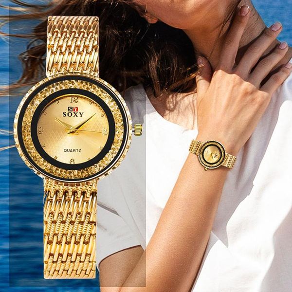 

wristwatches 2021 ladies luxury brand watch creative diamond design quartz gold silver gifts for lover relogio feminino, Slivery;brown