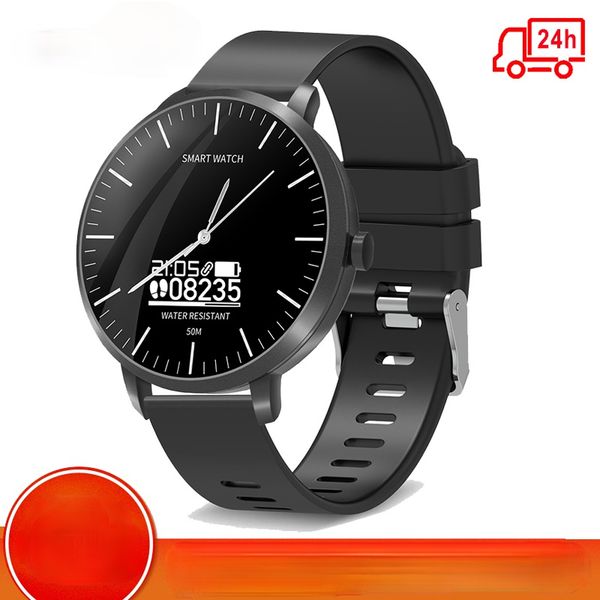 

morefit smart watches men women full touch screen 316l stainless steel 5atm water-resistance smartwatch for android ios