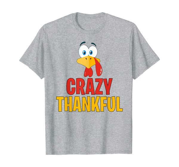 

thanksgiving crazy thankful turkey t-shirt, White;black