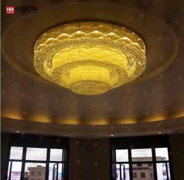 

ceiling lights large el lobby ktv club project light villa living room round crystal lamp lighting fixture led lamps