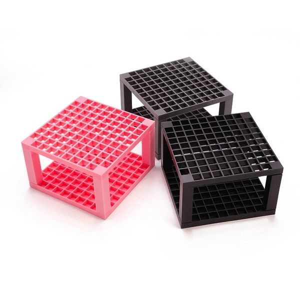 

hole detachable plastic pencil & brush holder desk stand artist organize storage boxes bins
