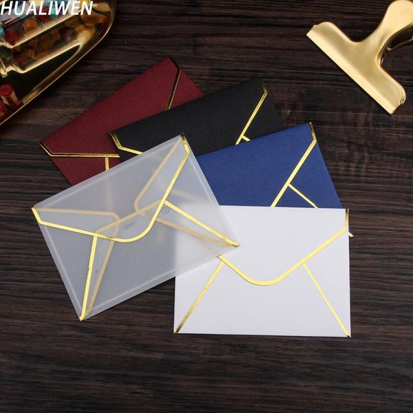 

10pcs 10*7.5cm pearlescent paper sulfuric acid exquisite bronze business invitation envelope wedding gift wrap