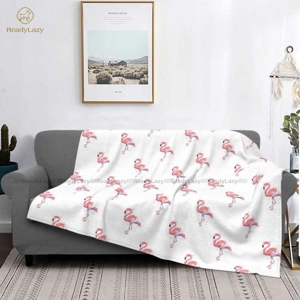 

blankets flamingo blanket travel soft cute fleece bedspread